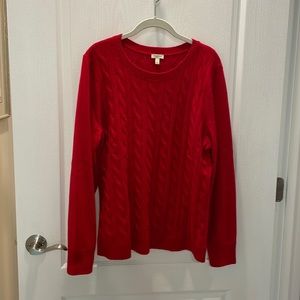 Talbots red sweater
